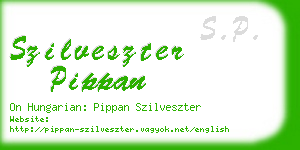 szilveszter pippan business card